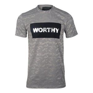 WORTHY METALLIC TEE - GRAY